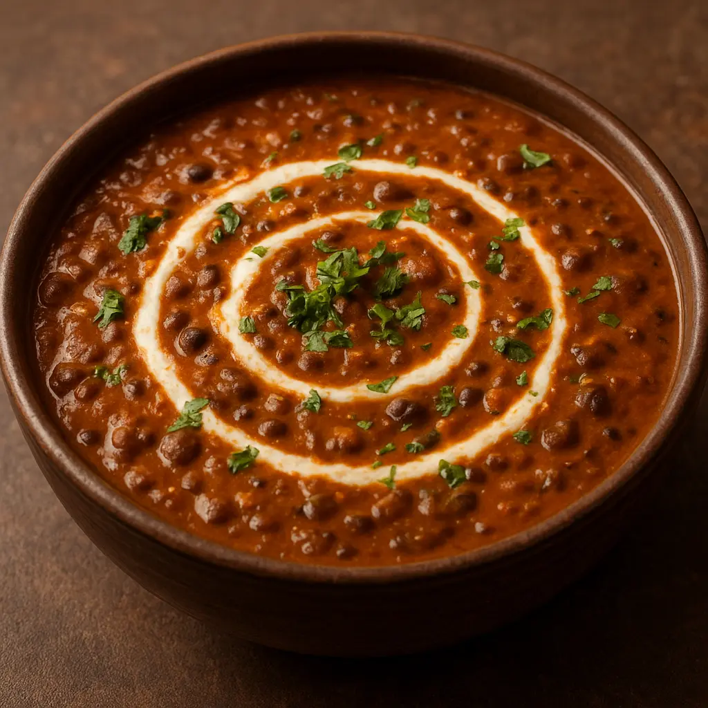 Dal Maha Makhani - Rich Creamy Black Lentil Curry at Desi Club Edmonton - Traditional Punjabi vegetarian dish with butter and cream